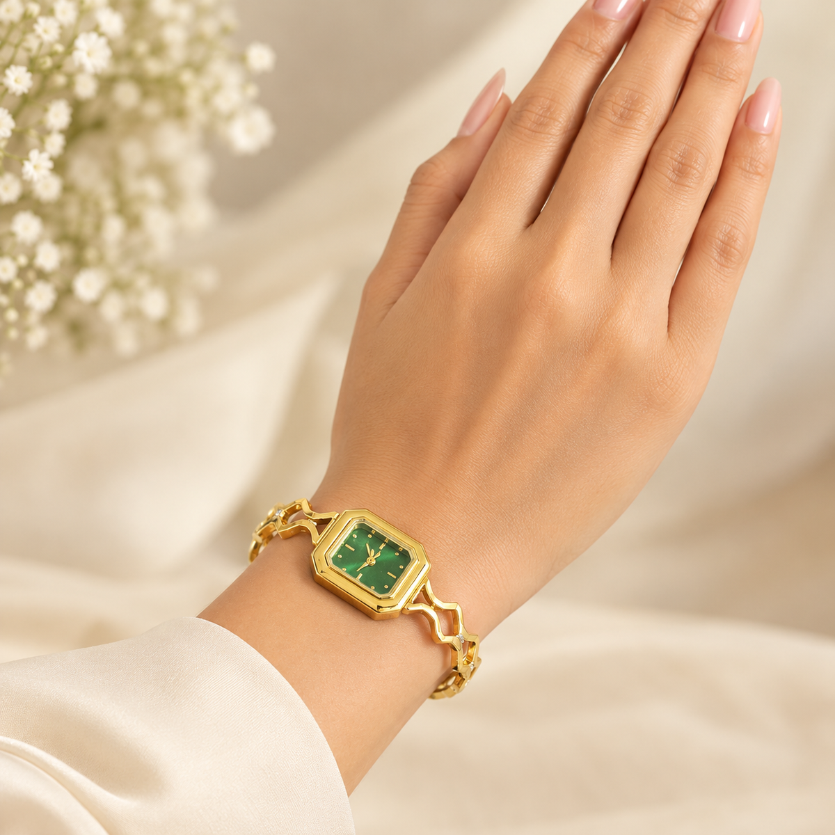 Emerald Wave Dial Watch