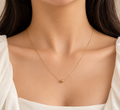 Single Bead Gold Necklace