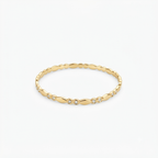 Dual Stone Gold Bangle