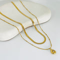 Drop Layered Gold Necklace