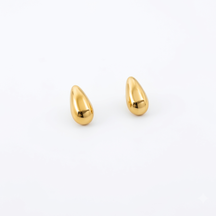 Teardrop Gold Earrings