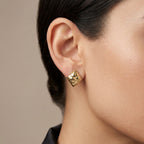 Woven Square Gold Earrings