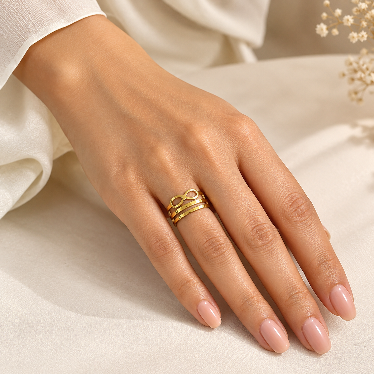 Layered Infinity Ring (Adjustable Size)