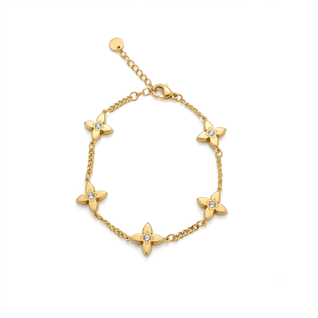 Flower Gold Bracelet