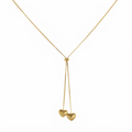 Double Heart Necklace (Adjustable)