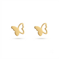 Open Wings Butterfly Gold Earrings