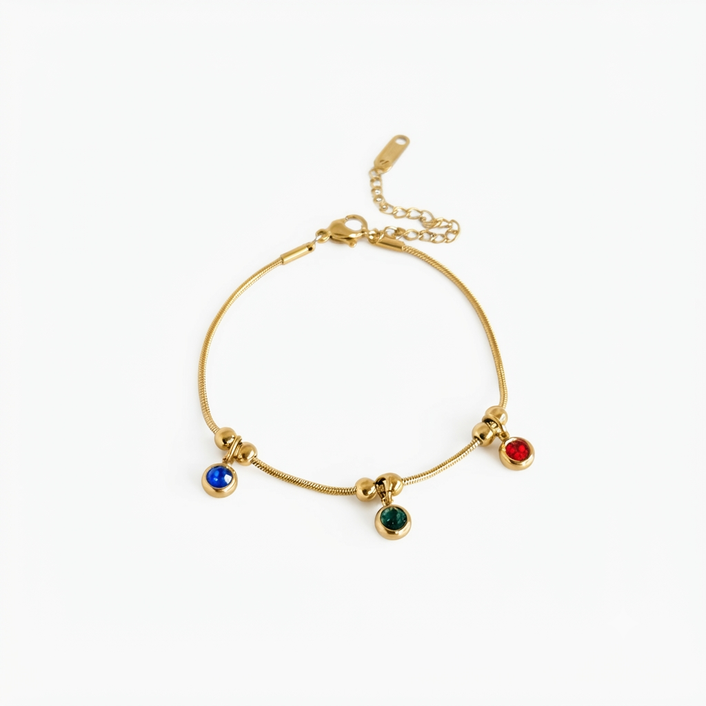 Multicolour Gold Bracelet