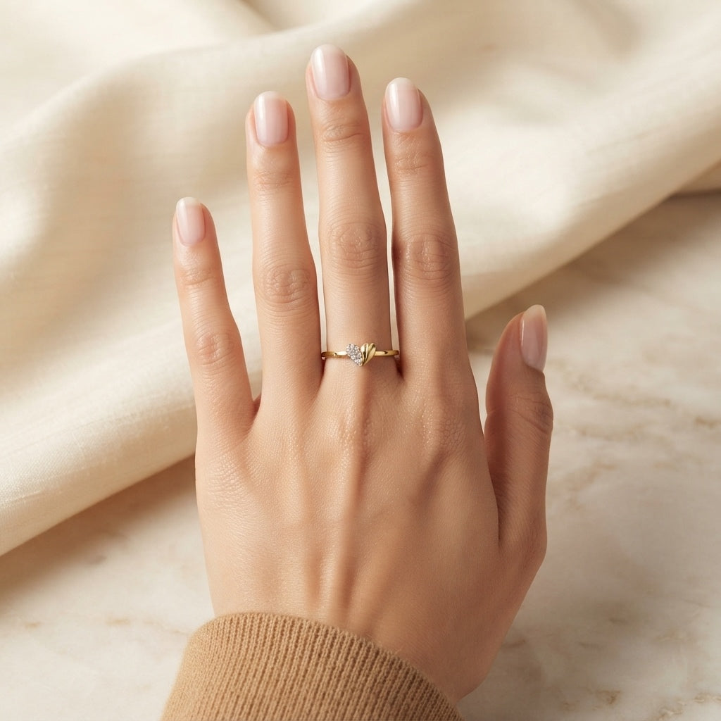 Love Heart Gold Ring