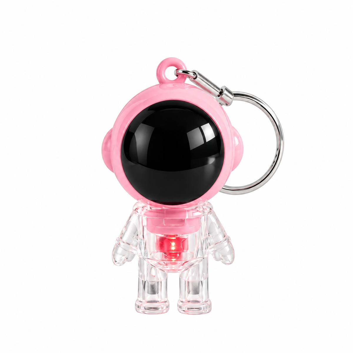 Pink Astronaut LED Keychain