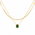 Square Royal Green Necklace