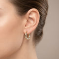 Spiral Huggie Gold Earrings