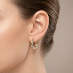 Spiral Huggie Gold Earrings