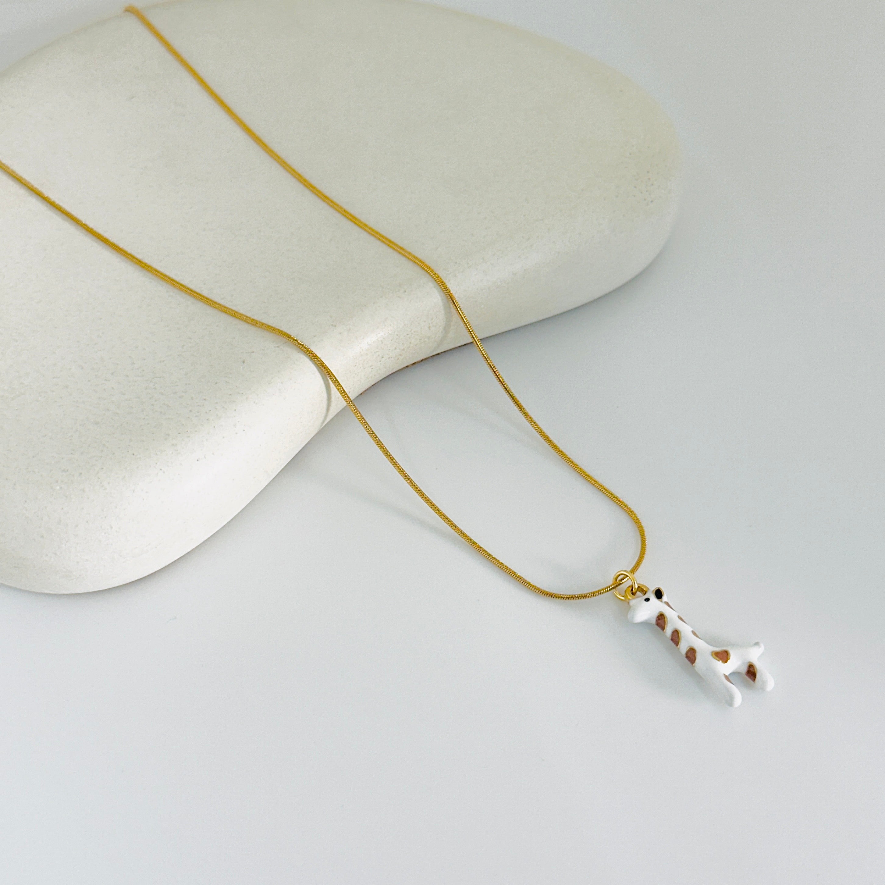 Giraffe Pendant Gold Necklace