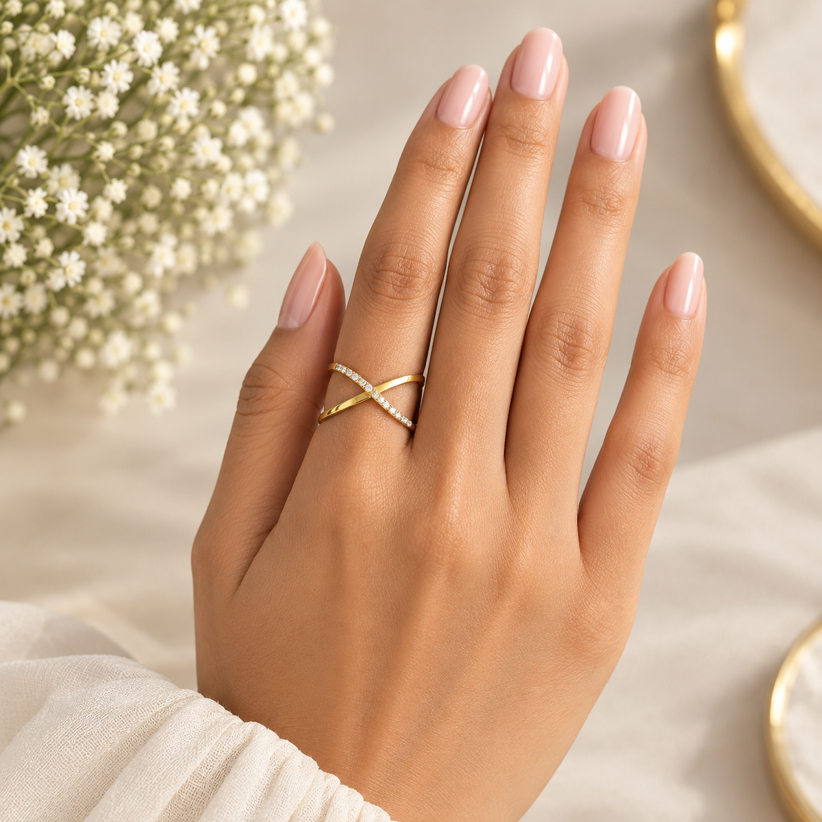 Cross Gold Ring