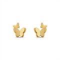 Textured Butterfly Gold Earrings