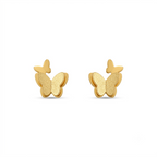 Textured Butterfly Gold Earrings