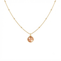 Peach Pendant Necklace