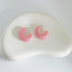Pink Hoop Earrings