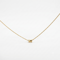 Cylinder Bead Gold Necklace