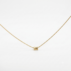 Cylinder Bead Gold Necklace