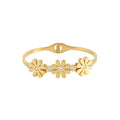 Triple Flower Bangle Bracelet