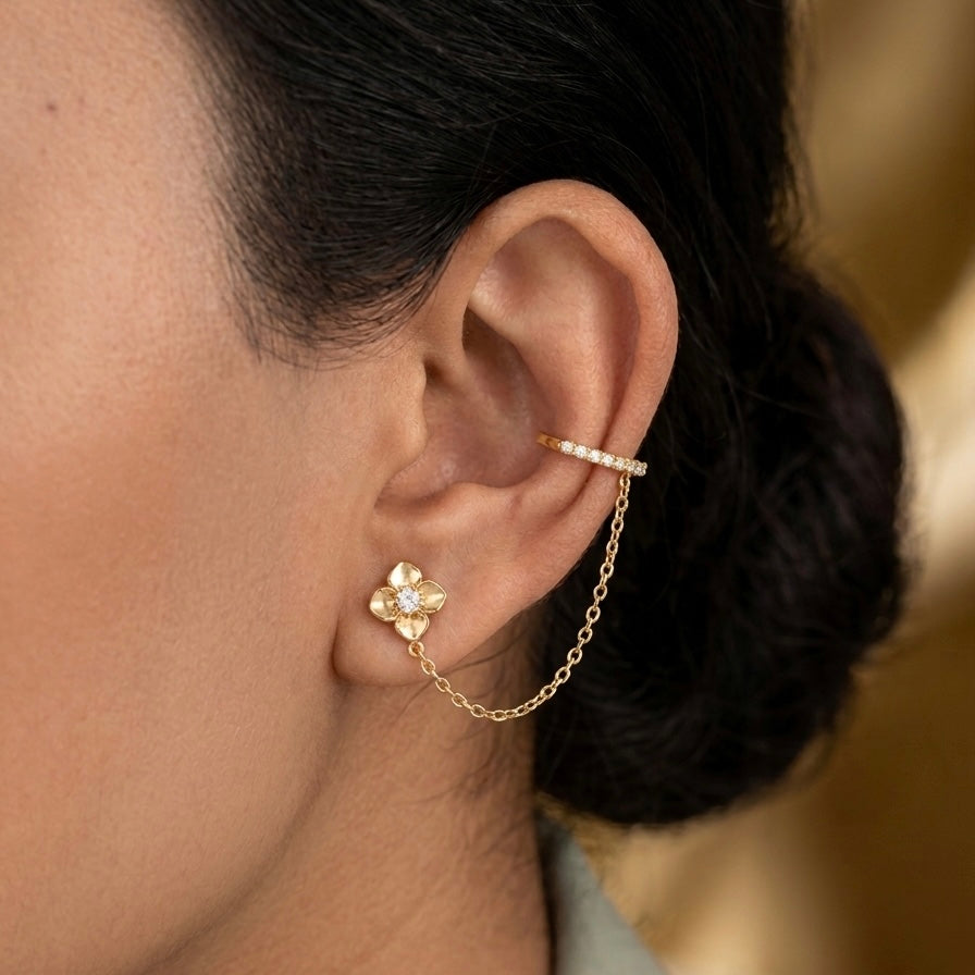 Flower Earcuffs (Pair)