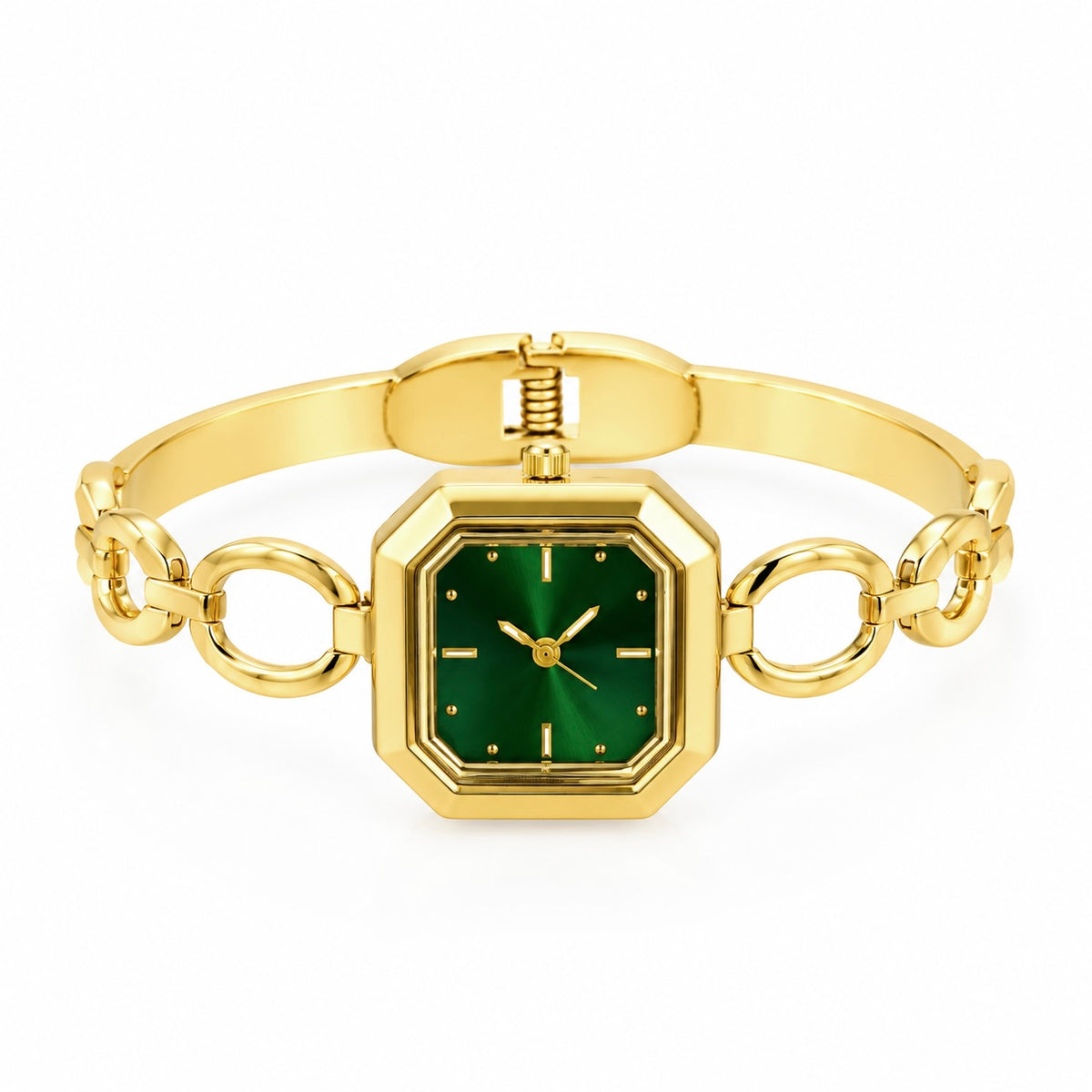 Emerald Circle Link Dial Watch