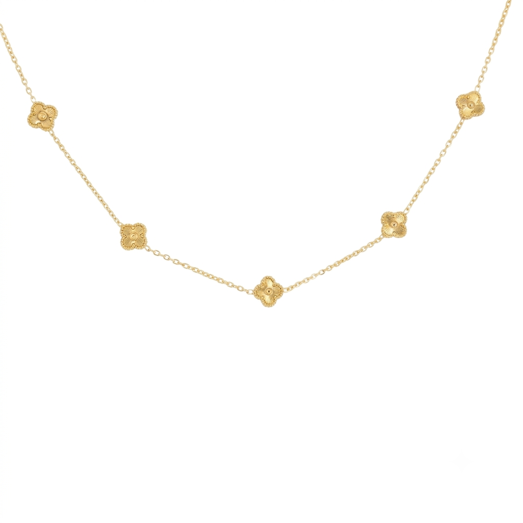 Small Clover Gold Necklace
