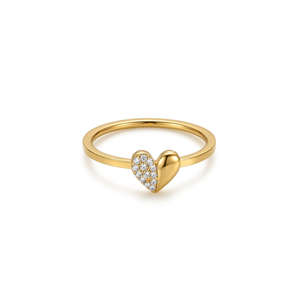 Love Heart Gold Ring