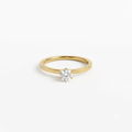 Single Stone Gold Ring