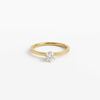 Single Stone Gold Ring