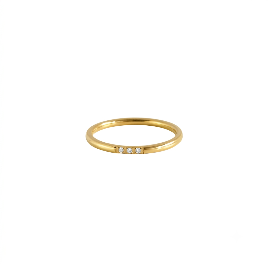 Three Stone Gold Ring