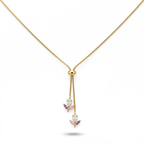 Multicolour Tulip Gold Necklace (Adjustable Size)