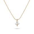 White Tulip Thin Gold Necklace