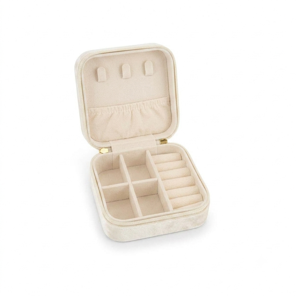 White Velvet Jewellery Gift Box