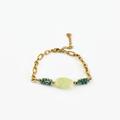 Green Marble Stone Gold Bracelet