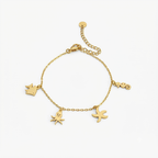 Ocean Charms Gold Bracelet