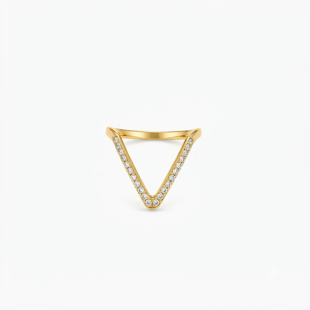 V Gold Ring