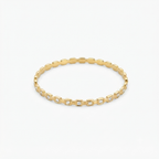 Multi Stone Gold Bangle