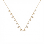 Multiple Stone Gold Necklace