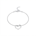 Viral Heart Silver Bracelet