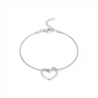 Viral Heart Silver Bracelet