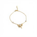 Puffy Bow Gold Bracelet
