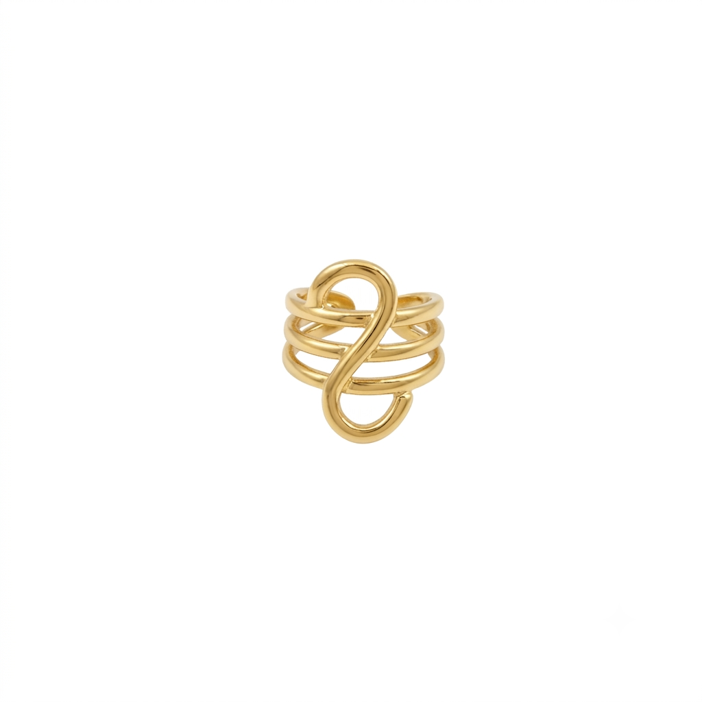 S Layered Ring (Adjustable Size)