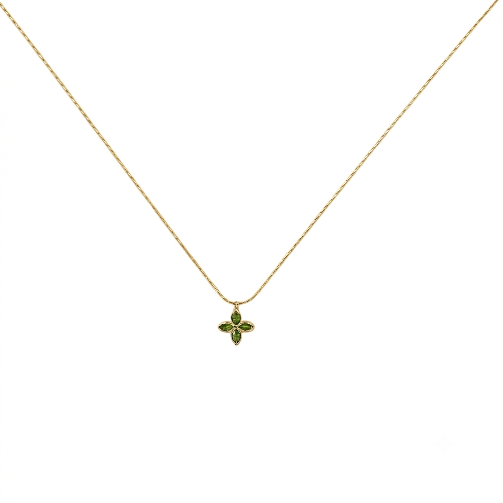 Green Daisy Necklace