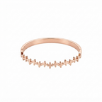 Daisy Rose Gold Bangle Bracelet (Side Open)