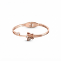 Butterfly Stone Rose Gold Bangle Bracelet
