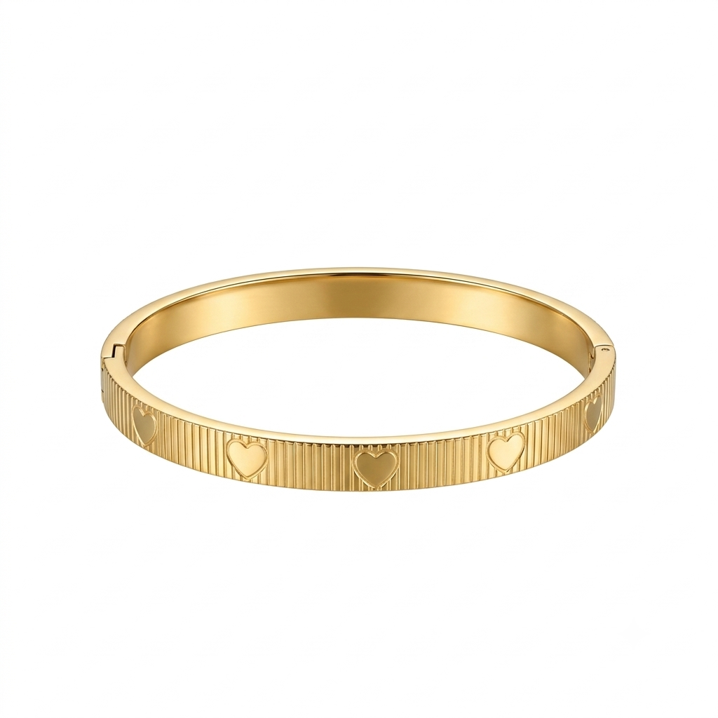 Love Line Bangle Bracelet (Side Open)