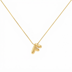 Puffy Letter F Necklace