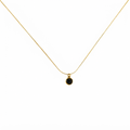 Black Single Stone Necklace